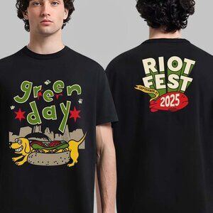 Green Day Riot Fest 2025 Shirt Chicago IL Sept 21 Concert Merch Tee Gildan